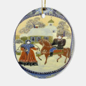 Fijne vakantie, Scandinavische kerk Keramisch Ornament (Links)