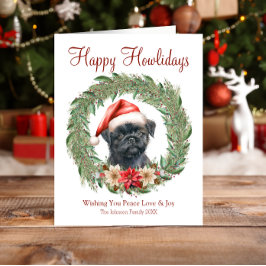 Fijne vakantie Schattigee Affenpinscher Dog Feestdagenkaart