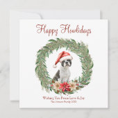 Fijne vakantie Schattigee Boston Terrier Dog Feestdagenkaart (Voorkant)