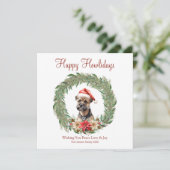 Fijne vakantie Schattigee Cairn Terrier Dog Feestdagenkaart (Staand voorkant)