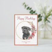 Fijne vakantie Schattigee Cane Corso Dog Feestdagenkaart (Staand voorkant)