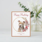 Fijne vakantie Schattigee Pitbull Dog Feestdagenkaart (Staand voorkant)