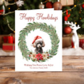 Fijne vakantie Schattigee poedelhond Feestdagenkaart