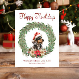 Fijne vakantie Schattigee teckel hond Feestdagenkaart