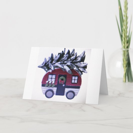 *** FIJNE VAKANTIE VAN ONZE CAMPER** VROLIJK KERST FEESTDAGEN KAART (Voorkant)