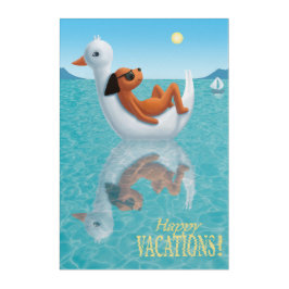 Fijne vakanties! acryl muurkunst