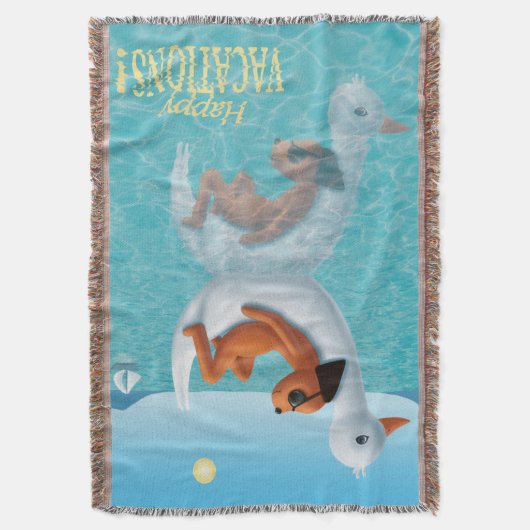 Fijne vakanties! Deken (Voorkant Verticaal)