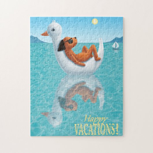 Fijne vakanties! legpuzzel (Verticaal)