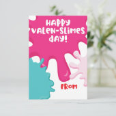 Fijne Valen-Slimes dag! Valentijnsdag Kaart (Staand voorkant)