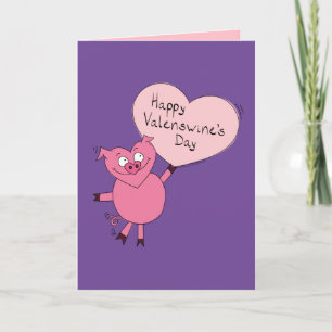 Fijne Valenswines Dag - Valentijnsdag Wenskaart Kaart