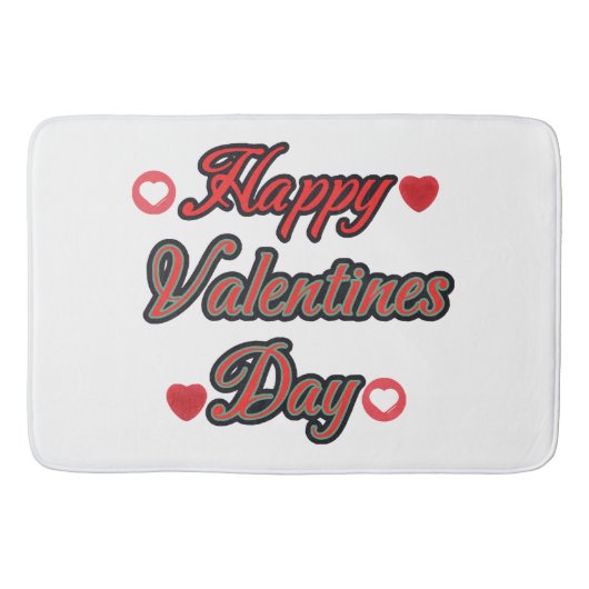 Fijne Valentiendag voor cadeau Badmat (Voorkant)