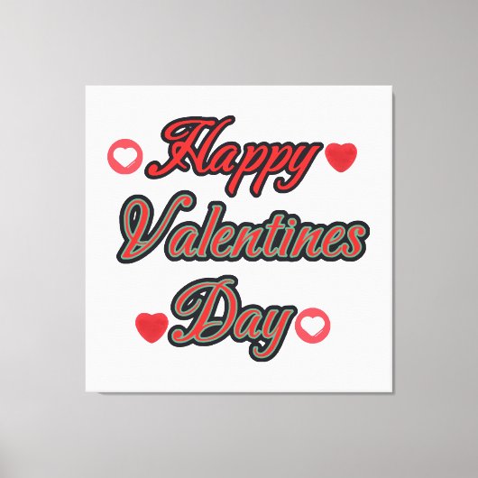 Fijne Valentiendag voor cadeau Canvas Afdruk (Voorkant)