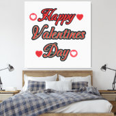 Fijne Valentiendag voor cadeau Canvas Afdruk (Insitu (Slaapkamer))