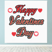 Fijne Valentiendag voor cadeau Canvas Afdruk (Insitu (Houten vloer))