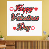 Fijne Valentiendag voor cadeau Canvas Afdruk (Insitu (Woonkamer))