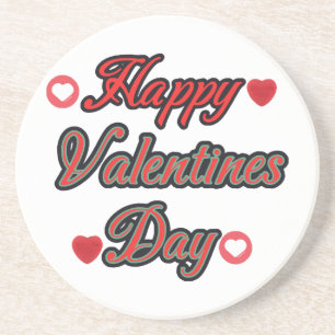 Fijne Valentiendag voor cadeau Zandsteen Onderzetter