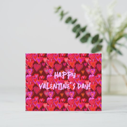 Fijne Valentijn Dag! Briefkaart (Staand voorkant)