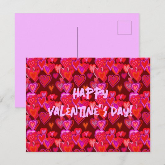 Fijne Valentijn Dag! Briefkaart (Voorkant / Achterkant)