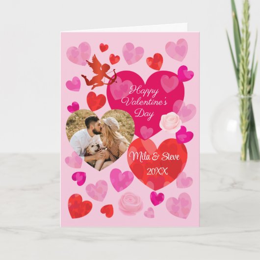 Fijne Valentijn Dag Feestdagen Kaart (Voorkant)