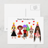 Fijne Valentijn Dag Feestdagenkaart (Voorkant / Achterkant)