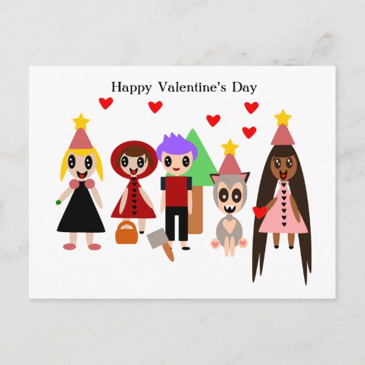 Fijne Valentijn Dag Feestdagenkaart (Voorkant)