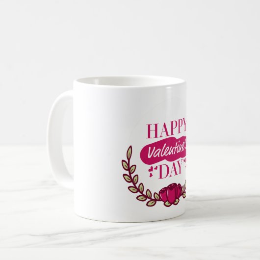 Fijne Valentijn Dag Koffiemok (Voorkant links)