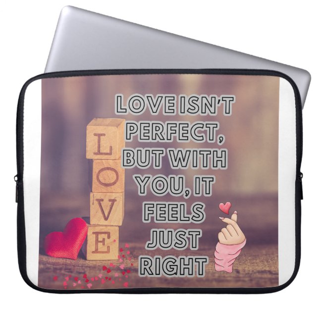 Fijne Valentijn Dag! Laptop Sleeve (Voorkant)