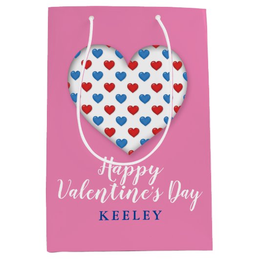 Fijne Valentijn Dag Medium Cadeauzakje (Voorkant)