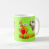 Fijne Valentijn Meerkat Cust. Mok twee harten (Voorkant rechts)