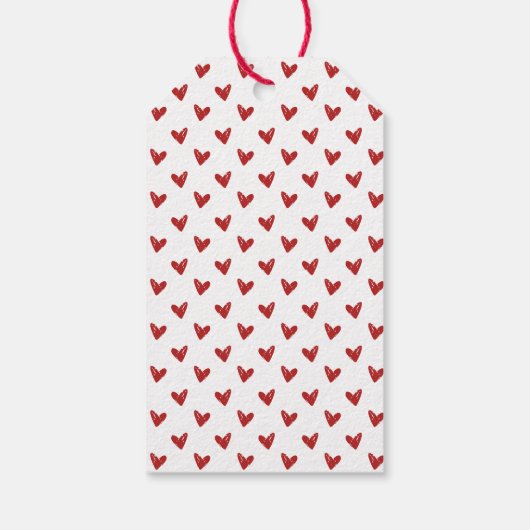 Fijne Valentijn met een Schattigee Cartoon Cadeaulabel (Achterkant)