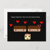 Fijne Valentijn van de Vampire Éclair Feestdagenkaart (Voorkant / Achterkant)