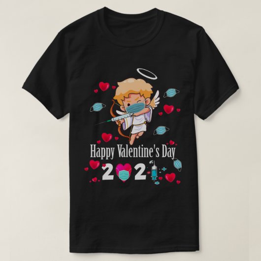 Fijne valentijnsdag 2021: Cute Cupid Gift tijdens T-shirt (Design voorkant)