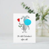 Fijne Valentijnsdag 2021 Dog Mask Feestdagenkaart (Staand voorkant)