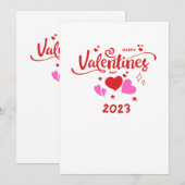 Fijne Valentijnsdag 2023 Feestdagenkaart (Voorkant / Achterkant)