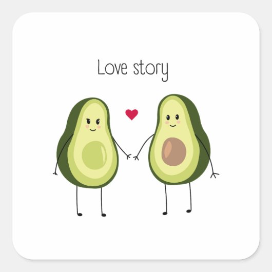 Fijne Valentijnsdag 2023 Funny Afbeelding Cute Vierkante Sticker (Voorkant)