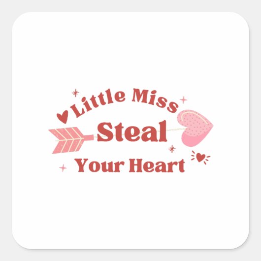 Fijne Valentijnsdag 2023 - Jij steelt mijn hart Vierkante Sticker (Voorkant)