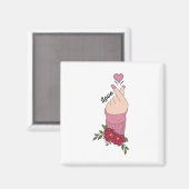 Fijne Valentijnsdag 2023 - Liefde Afbeeldingen Mod Magneet (Voorkant / Achterkant)