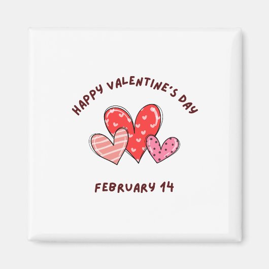 Fijne Valentijnsdag 2023 - Valentijn 14 februari Magneet (Voorkant)