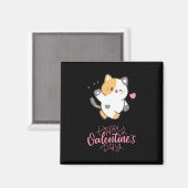 Fijne Valentijnsdag 2023 - Valentijn met katten Magneet (Voorkant / Achterkant)