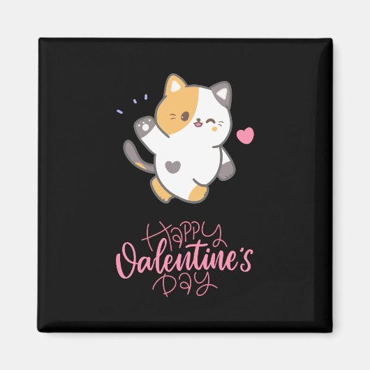 Fijne Valentijnsdag 2023 - Valentijn met katten Magneet (Voorkant)