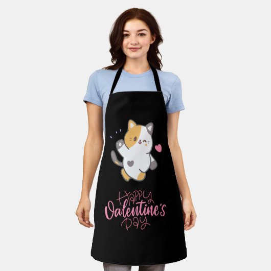 Fijne Valentijnsdag 2024 - Cats Lover Valentijn Schort (Gedragen)