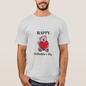Fijne Valentijnsdag 2024 - Love Panda Afbeeldingen T-shirt (Voorkant)
