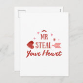 Fijne Valentijnsdag 2024 - Valentijnsdag harten Feestdagenkaart (Voorkant / Achterkant)