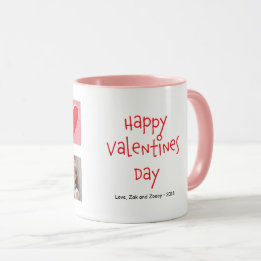 Fijne Valentijnsdag 2 Foto Aangepaste Mok