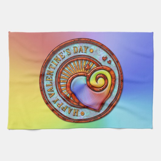 Fijne Valentijnsdag 2A Keukenhanddoek (Horizontaal)