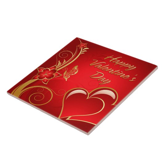 Fijne Valentijnsdag 3 Tile Tegeltje (Zijkant)