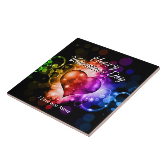 Fijne Valentijnsdag 5 Tile Tegeltje (Zijkant)