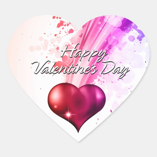 Fijne Valentijnsdag 6 Sticker (Voorkant)