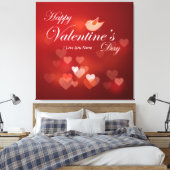 Fijne Valentijnsdag 6 Wrapped Canvas Afdruk (Insitu (Slaapkamer))