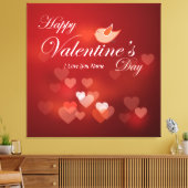 Fijne Valentijnsdag 6 Wrapped Canvas Afdruk (Insitu (Woonkamer))